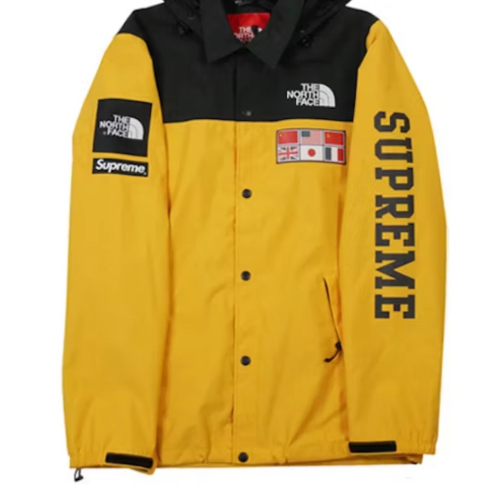 Supreme SS14 The North Face TNF Expedition Coaches Jacket Size XL yellow